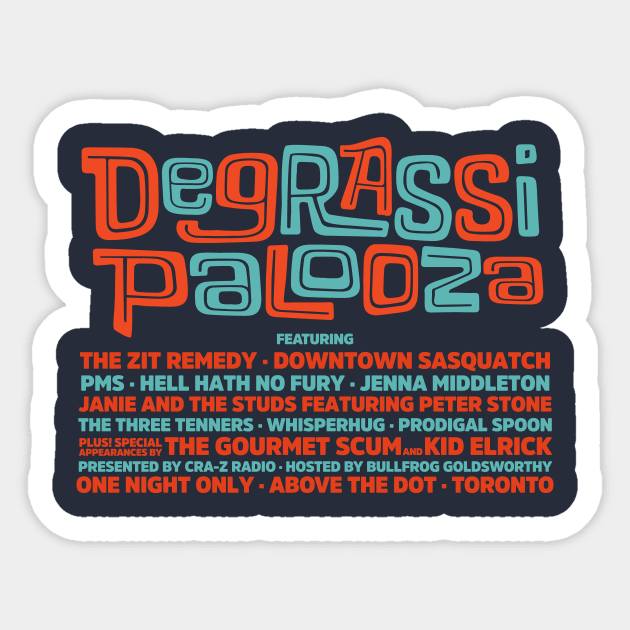 Degrassipalooza Lineup Sticker by Alarm Creative